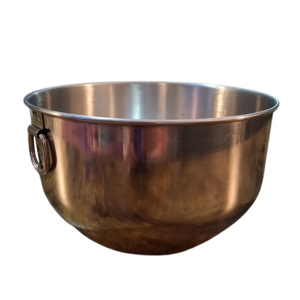 VTG‎ Farberware Stainless Steel Mixing Bowl Double Thumb Rings 2QT 32oz #734